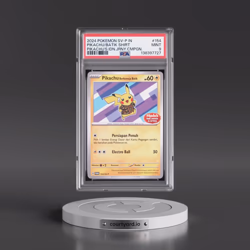 2024 Pokémon SV-P Promo #154 Pikachu in Batik Shirt - Pikachu's Indonesia Journey Campaign (PSA 9 MI