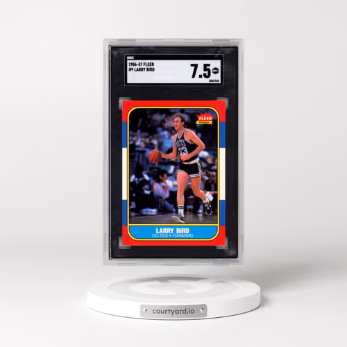 1986 Fleer #9 Larry Bird (SGC 7.5 NM+)
