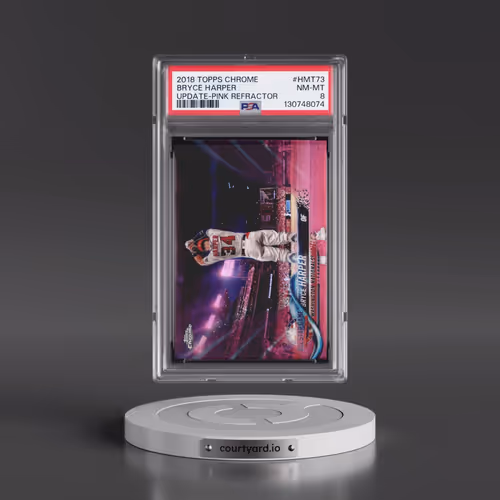 2018 Topps Chrome Update #HMT73 Bryce Harper - Pink Refractor (PSA 8 NM-MT)