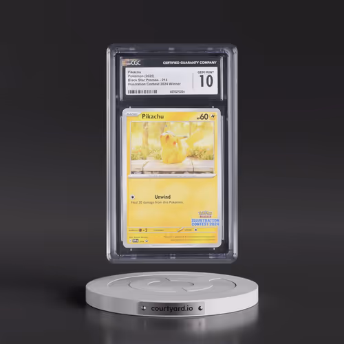 2025 Pokémon Svp EN-SV Black Star Promo #214 Pikachu - Illustration Contest 2024 (CGC 10 GEM MINT)