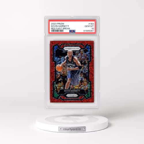 2023 Panini Prizm #183 Kevin Garnett - Red Fast Break (PSA 10 GEM MINT)