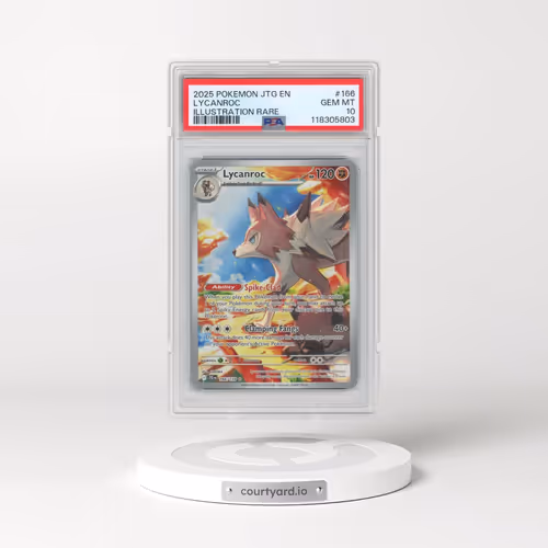 2025 Pokémon Jtg EN-Journey Together #166 Lycanroc - Illustration Rare (PSA 10 GEM MINT)
