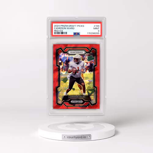 2024 Panini Prizm Draft Picks #199 Cameron Ward - Red Ice (PSA 9 MINT)