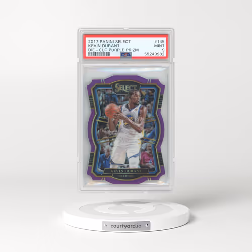 2017 Panini Select #145 Kevin Durant - Die-Cut Purple Prizm (PSA 9 MINT)