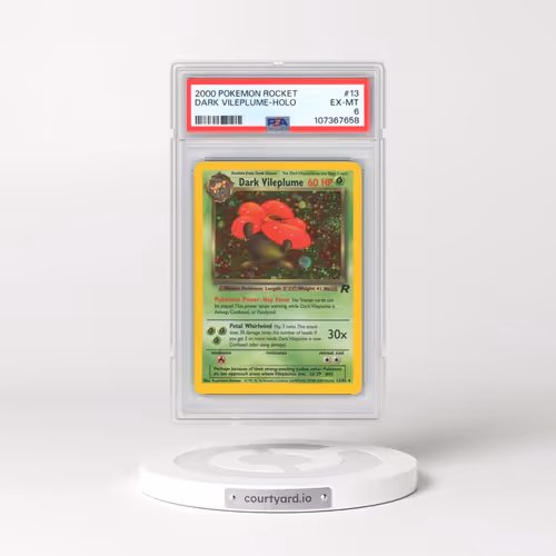 2000 Pokémon Rocket #13 Dark Vileplume - Holo (PSA 6 EX-MT)