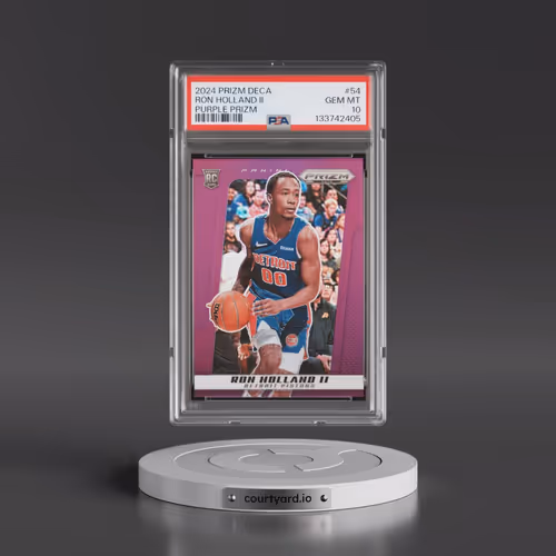 2024 Panini Prizm Deca #54 Ron Holland II - Purple Prizm (PSA 10 GEM MINT)