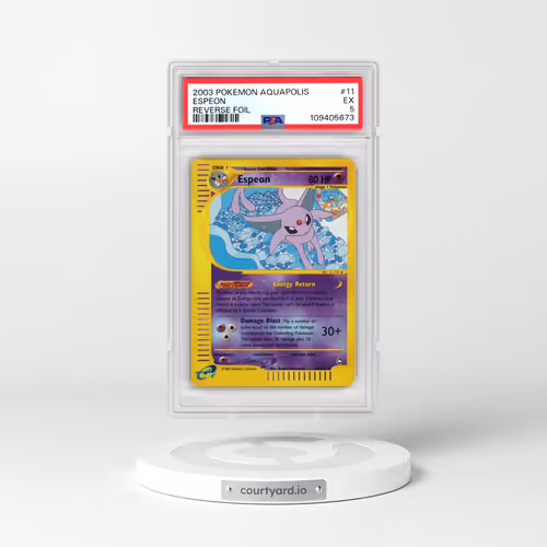 2003 Pokémon Aquapolis #11 Espeon - Reverse Foil (PSA 5 EX)