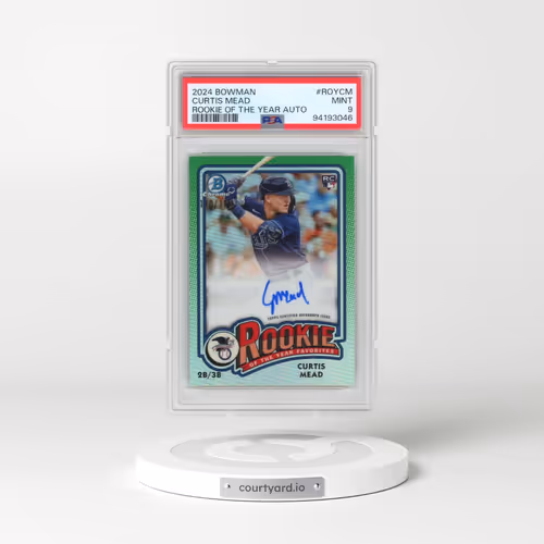 2024 Bowman Rookie of the Year Autographs #ROYCM Curtis Mead (PSA 9 MINT)