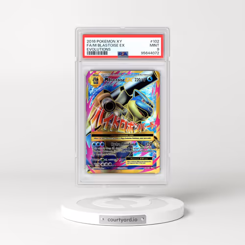 2016 Pokémon XY Evolutions #102 M Blastoise EX - Holo Full Art (PSA 9 MINT)