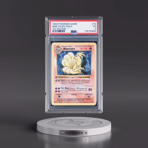 1999 Pokémon Game #12 Ninetales - 1st Edition Holo (PSA 3 VG)
