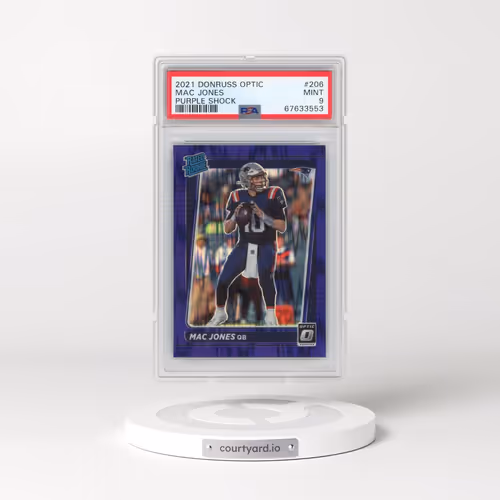 2021 Panini Donruss Optic #206 Mac Jones - Purple Shock (PSA 9 MINT)