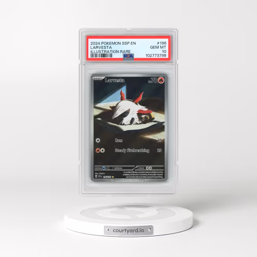 2024 Pokémon Ssp EN-Surging Sparks #196 Larvesta - Illustration Rare (PSA 10 GEM MINT)