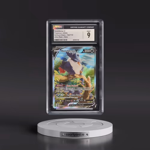 2022 Brilliant Stars #162/172 Honchkrow V - Ultra Rare Holo (CGC 9 MINT)