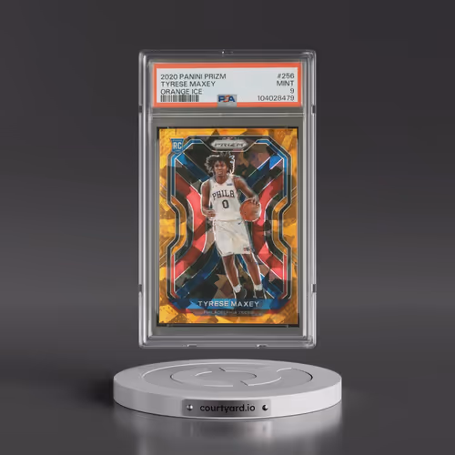 2020 Panini Prizm #256 Tyrese Maxey - Orange Ice (PSA 9 MINT)