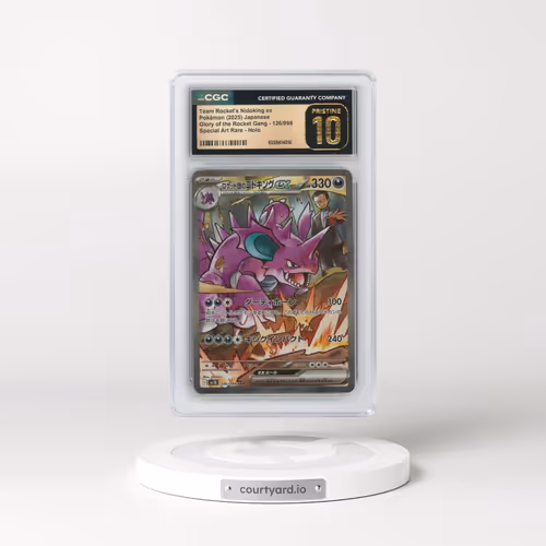 2025 Pokémon SV10-Glory of Team Rocket #126 Team Rocket's Nidoking EX - Holo Special Art Rare (CGC 1