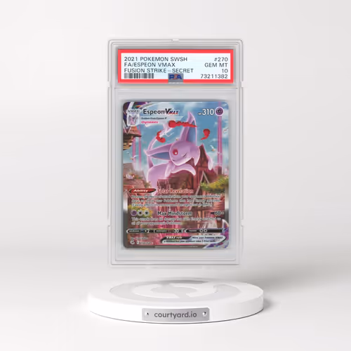 2021 Pokémon Sword & Shield Fusion Strike #270 Espeon Vmax - Full Art Secret (PSA 10 GEM MINT)