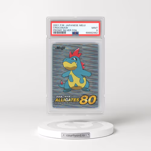 2001 Pokémon Meiji Promo Silver Foil Croconaw (PSA 9 MINT)