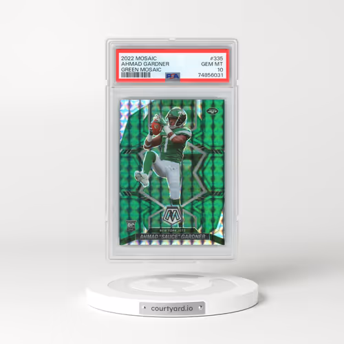 2022 Panini Mosaic #335 Ahmad “Sauce” Gardner - Green Mosaic (PSA 10 GEM MINT)
