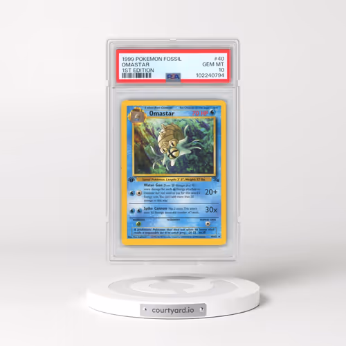 1999 Pokémon Fossil #40 Omastar - 1st Edition (PSA 10 GEM MINT)