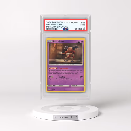2019 Pokémon Sun & Moon Detective Pikachu #11 Mr. Mime - Holo (PSA 9 MINT)