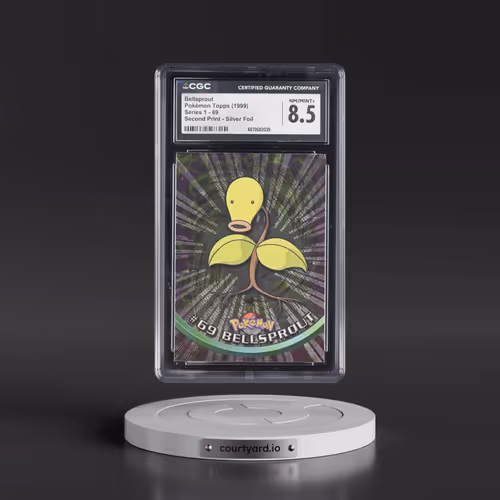 1999 Series 1 (Oval Nintendo Seal) #69 Bellsprout - Second Print (Black Topps Logo) Silver Foil (Ray