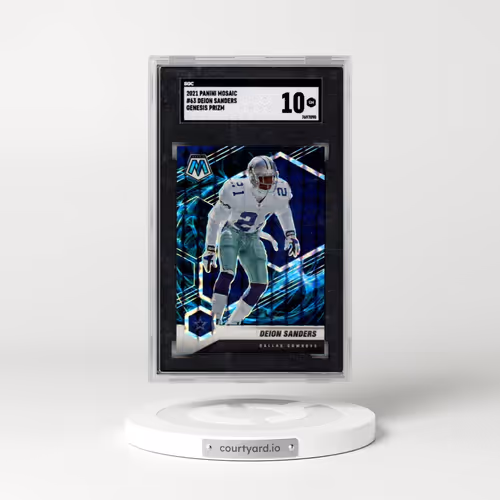 2021 Panini Mosaic #63 Deion Sanders - Genesis Prizm (SGC 10 GEM MINT)
