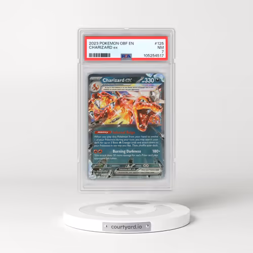 2023 Pokémon Obf EN-Obsidian Flames #125 Charizard EX - Holo (PSA 7 NM)