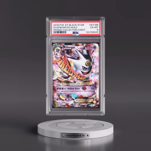 2016 Pokémon XY Black Star Promo #XY166 M Gengar EX - Holo Holo Collector Chest (PSA 6 EX-MT)