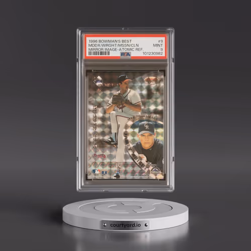 1996 Bowman's Best Mirror Image #9 Bartolo Colon/Greg Maddux/Jamey Wright/Mike Mussina - Atomic Refr