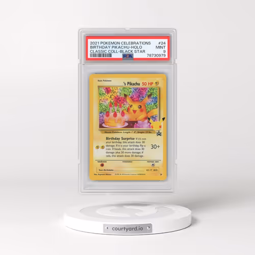 2021 Pokémon Celebrations Classic Collection #24 Birthday Pikachu - Holo (PSA 9 MINT)
