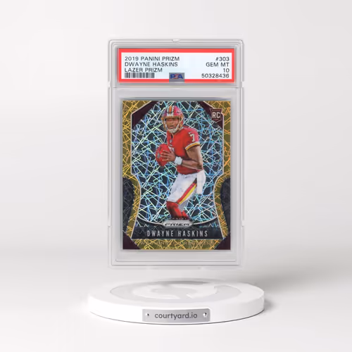 2019 Panini Prizm #303 Dwayne Haskins - Lazer Prizm (PSA 10 GEM MINT)