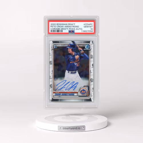 2020 Bowman Draft Chrome Draft Picks Autographs #CDAPC Pete Crow-Armstrong (PSA 10 GEM MINT)