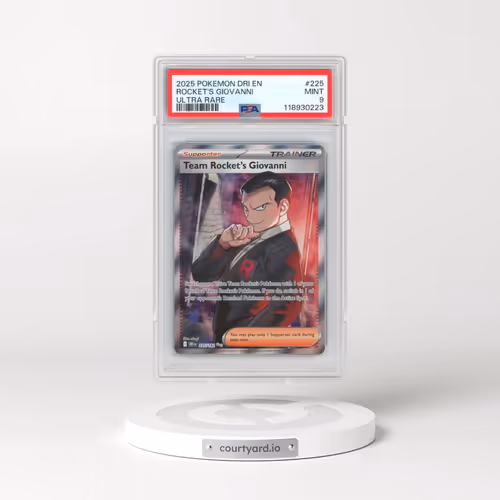 2025 Pokémon Dri EN-Destined Rivals #225 Team Rocket's Giovanni - Ultra Rare (PSA 9 MINT)