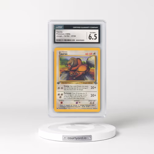 1999 Jungle #47 Tauros - 1st Edition (CGC 6.5 EX-NM+)