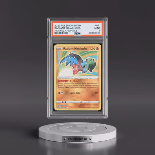 2022 Pokémon Sword & Shield Astral Radiance #081 Radiant Hawlucha - Holo (PSA 9 MINT)