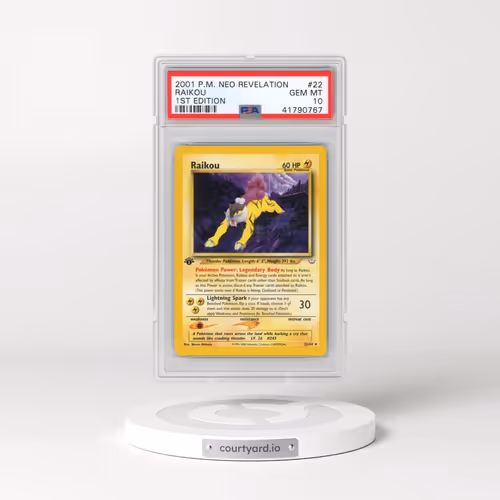 2001 Pokémon Neo Revelation #22 Raikou - 1st Edition (PSA 10 GEM MINT)