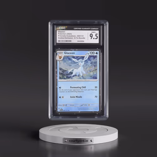 2024 Prismatic Evolutions - PRE EN #025/131 Glaceon - (Cosmos Holo) Costco Exclusive 8-Tin Bundle (C