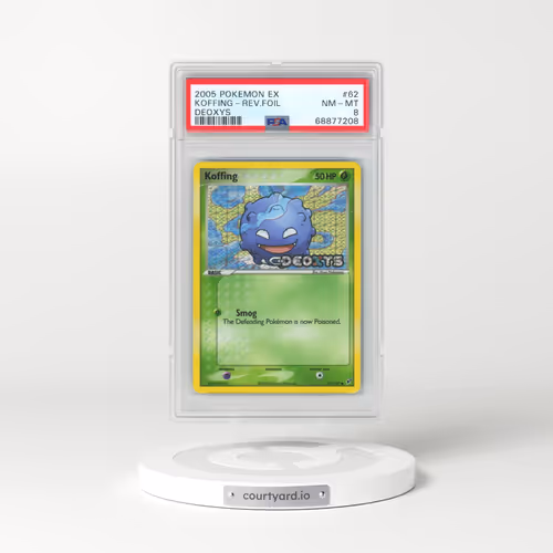 2005 Pokémon EX Deoxys #62 Koffing - Reverse Foil (PSA 8 NM-MT)
