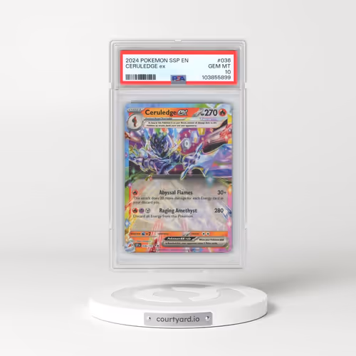 2024 Pokémon Ssp EN-Surging Sparks #036 Ceruledge EX - Holo (PSA 10 GEM MINT)