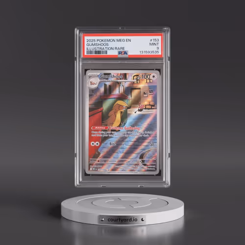 2025 Pokémon Meg EN-Mega Evolution #153 Gumshoos - Illustration Rare (PSA 9 MINT)