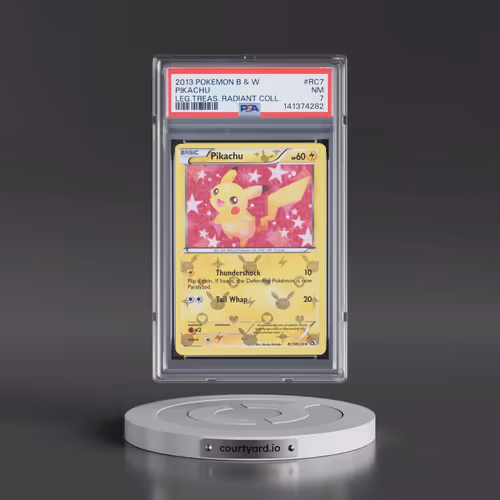2013 Pokémon Black & White Legendary Treasures Radiant Collection #RC7 Pikachu (PSA 7 NM)