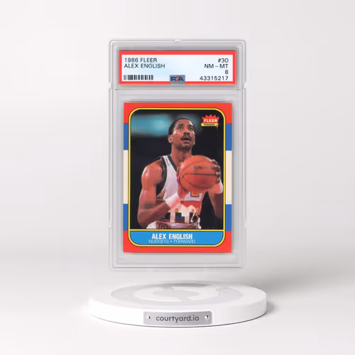 1986 Fleer #30 Alex English (PSA 8 NM-MT)