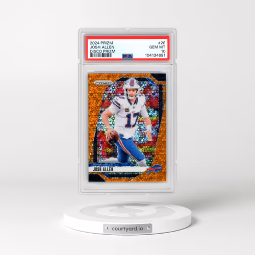 2024 Panini Prizm #28 Josh Allen - Disco Prizm (PSA 10 GEM MINT)