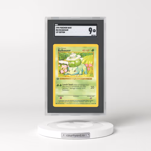 1999 Base Set #44 Bulbasaur - 1st Edition Shadowless (SGC 9 MINT)