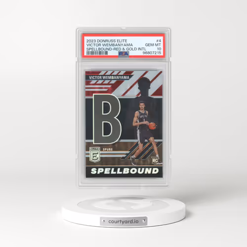 2023 Panini Donruss Elite Spellbound #4 Victor Wembanyama - Red and Gold International (PSA 10 GEM MINT)