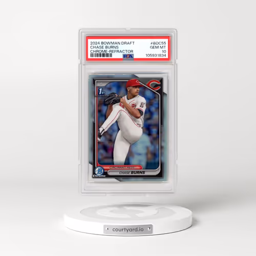 2024 Bowman Draft #BDC55 Chase Burns - Chrome-Refractor (PSA 10 GEM MINT)