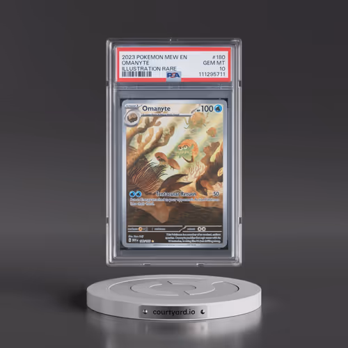 2023 Pokémon Mew EN-151 #180 Omanyte - Illustration Rare (PSA 10 GEM MINT)