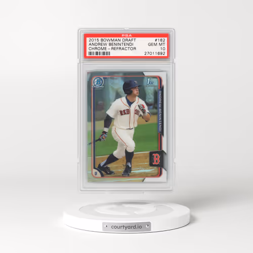 2015 Bowman Draft #182 Andrew Benintendi - Chrome-Refractor (PSA 10 GEM MINT)