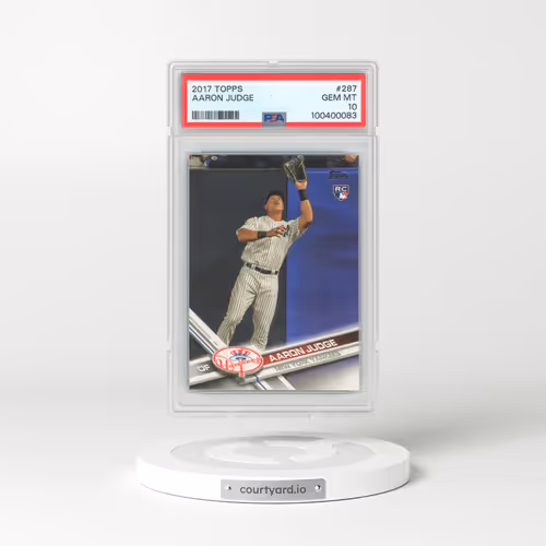 2017 Topps #287 Aaron Judge - Catching (PSA 10 GEM MINT)