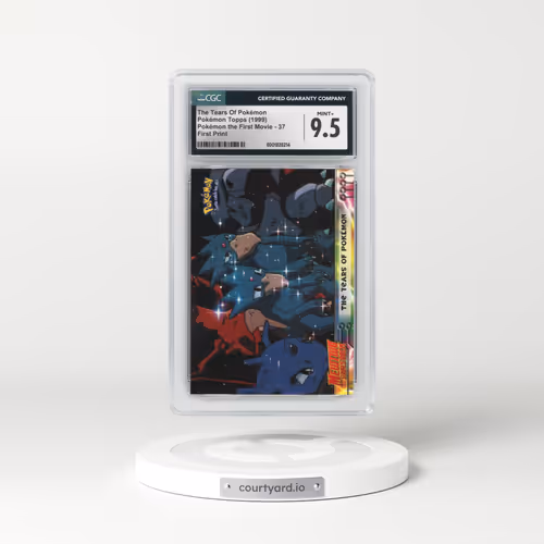 1999 Pokémon the First Movie #37 The Tears Of Pokémon First Print (Blue Topps Logo)